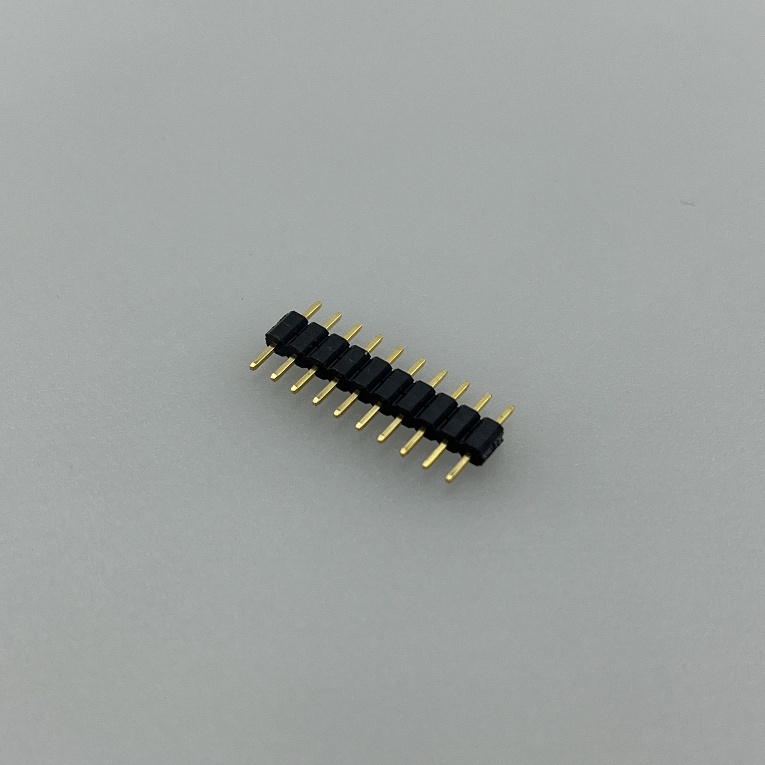Pin-header-1x10-2mm-male-gold-plated پین هدر نری 1X10 سایز 2 میلی متر - تصویر 1